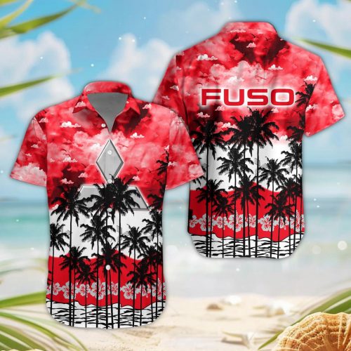 Mitsubishi Fuso 3D Button Hawaii Shirt Gift for Men Dad Father