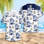 Navy Midshipmen 3D Button Hawaii Shirt Gift for Men Dad Father