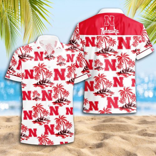 Nebraska Cornhuskers 3D Button Hawaii Shirt Gift for Men Dad Father
