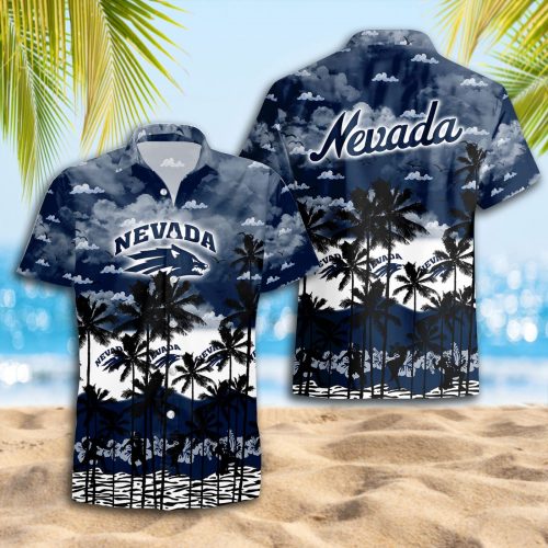 Nevada Wolf Pack 3D Button 3D Button Hawaiian Shirt Gift for Men Dad Father Gift for Men Dad Father Trending Summer