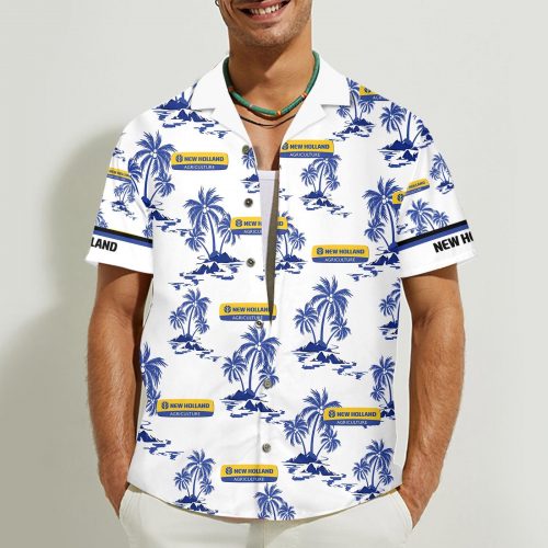 New Holland 3D Button 3D Button Hawaiian Shirt Gift for Men Dad Father Gift for Men Dad Father