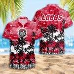 New Mexico Lobos 3D Button 3D Button Hawaiian Shirt Gift for Men Dad Father Gift for Men Dad Father Trending Summer