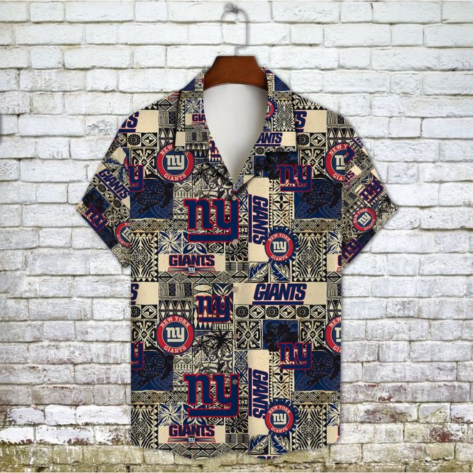 New York Giants 2023 AOP 3D Button 3D Button Hawaiian Shirt Gift for Men Dad Father Gift for Men Dad Father V14