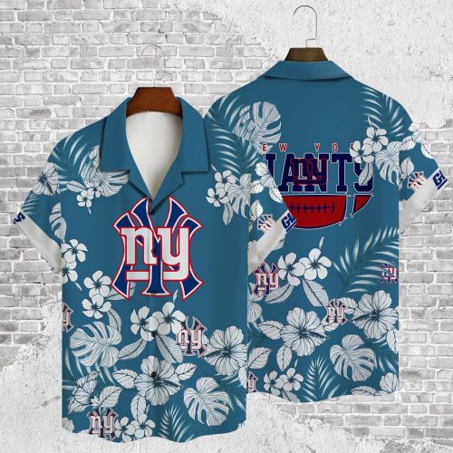 New York Giants 2023 AOP 3D Button 3D Button Hawaiian Shirt Gift for Men Dad Father Gift for Men Dad Father V34
