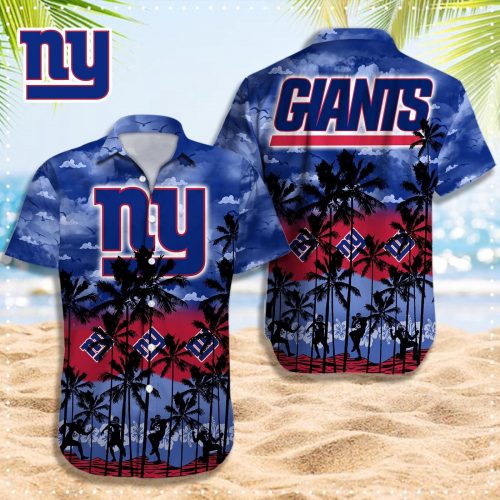 New York Giants 3D Button 3D Button Hawaiian Shirt Gift for Men Dad Father Gift for Men Dad Father