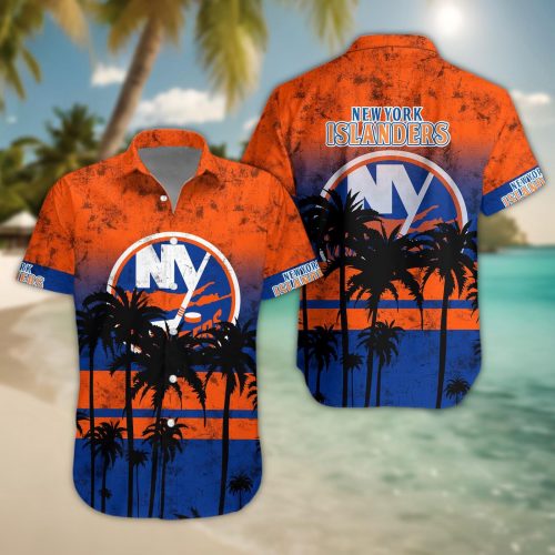 New York Islanders 3D Button Hawaii Shirt Gift for Men Dad Father