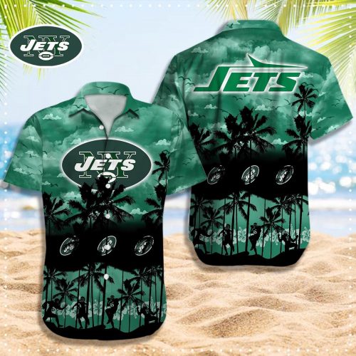 New York Jets 3D Button 3D Button Hawaiian Shirt Gift for Men Dad Father Gift for Men Dad Father 08