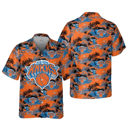 New York Knicks 3D Button 3D Button Hawaiian Shirt Gift for Men Dad Father Gift for Men Dad Father SH2