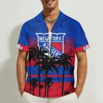 New York Rangers 3D Button Hawaii Shirt Gift for Men Dad Father