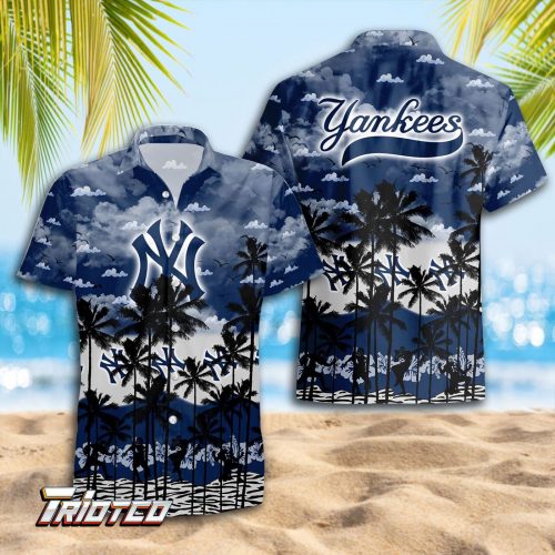 New York Yankees 3D Button 3D Button Hawaiian Shirt Gift for Men Dad Father Gift for Men Dad Father Trending Summer.