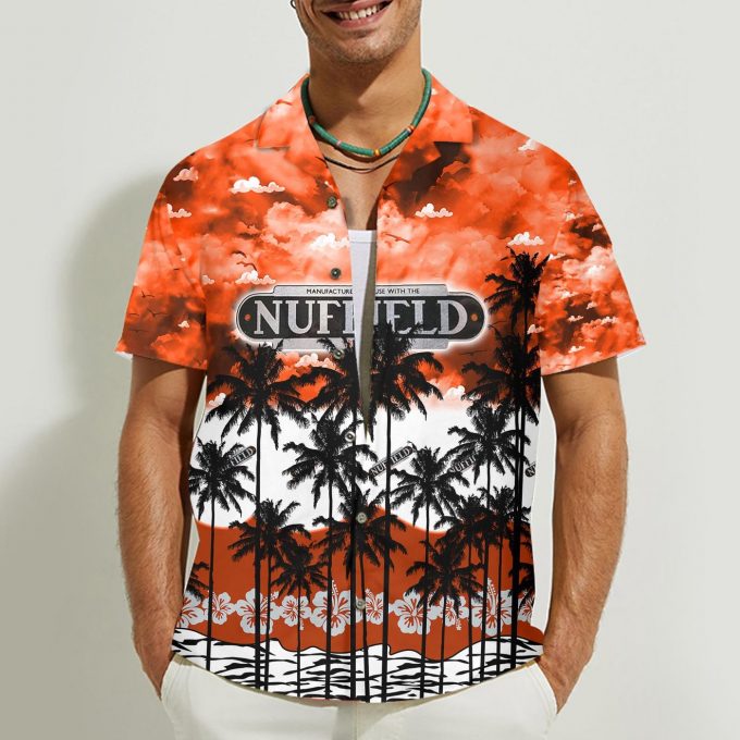 Nuffield 3D Button Hawaii Shirt Gift for Men Dad Father
