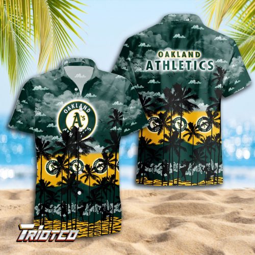 Oakland Athletics 3D Button 3D Button Hawaiian Shirt Gift for Men Dad Father Gift for Men Dad Father Trending Summer.