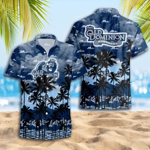 Old Dominion Monarchs 3D Button 3D Button Hawaiian Shirt Gift for Men Dad Father Gift for Men Dad Father Trending Summer