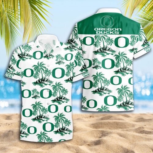Oregon Ducks 3D Button Hawaii Shirt Gift for Men Dad Father