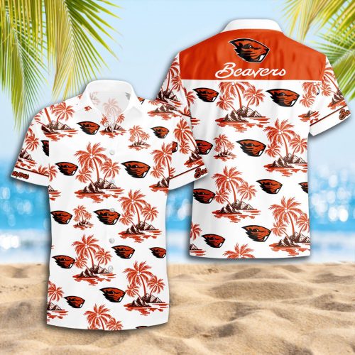 Oregon State Beavers 3D Button Hawaii Shirt Gift for Men Dad Father