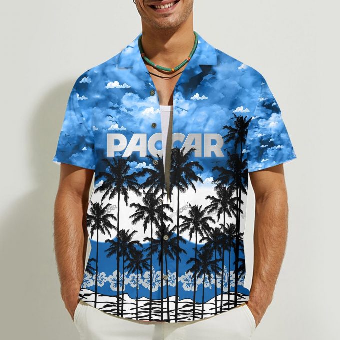 Paccar 3D Button Hawaii Shirt Gift for Men Dad Father
