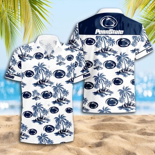 Penn State Nittany Lions 3D Button Hawaii Shirt Gift for Men Dad Father