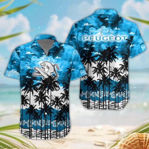 Peugeot 3D Button Hawaii Shirt Gift for Men Dad Father