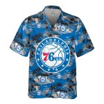 Philadelphia 76ers 3D Button 3D Button Hawaiian Shirt Gift for Men Dad Father Gift for Men Dad Father SH1