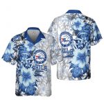 Philadelphia 76ers 3D Button 3D Button Hawaiian Shirt Gift for Men Dad Father Gift for Men Dad Father SH2