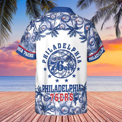 Philadelphia 76ers 3D Button 3D Button Hawaiian Shirt Gift for Men Dad Father Gift for Men Dad Father V11