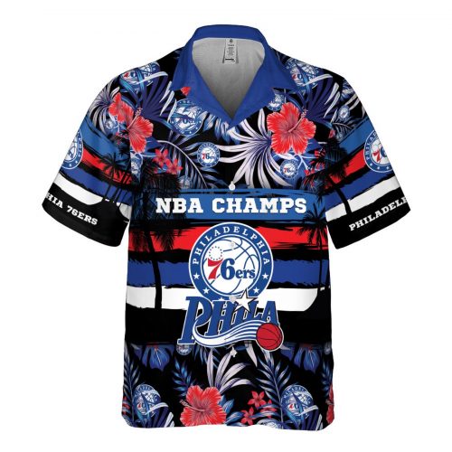 Philadelphia 76ers 3D Button 3D Button Hawaiian Shirt Gift for Men Dad Father Gift for Men Dad Father V55