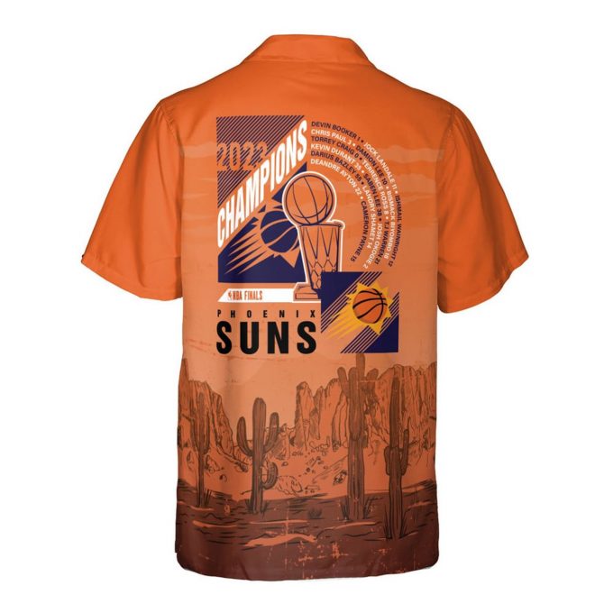 Phoenix Suns EL Valle On Orange Background Print 3D 3D Button 3D Button Hawaiian Shirt Gift for Men Dad Father Gift for Men Dad Father