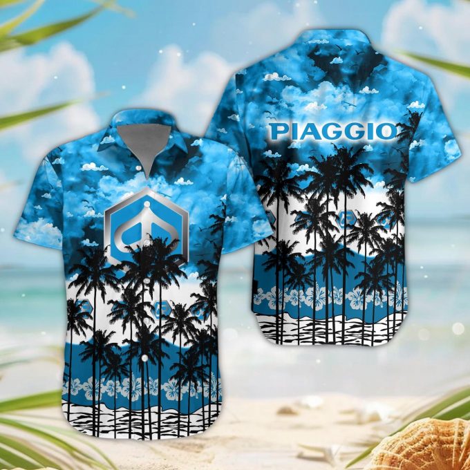Piaggio 3D Button Hawaii Shirt Gift for Men Dad Father