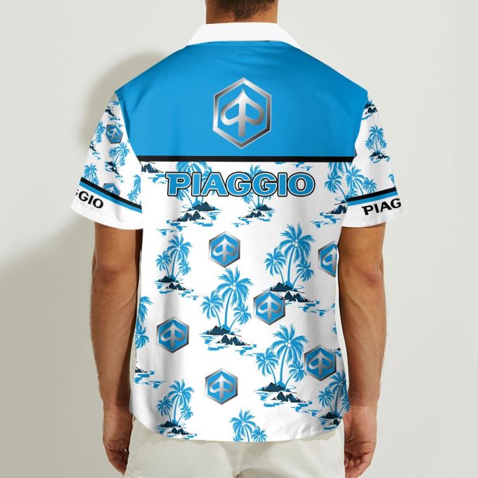 Piaggio 3D Button 3D Button Hawaiian Shirt Gift for Men Dad Father Gift for Men Dad Father