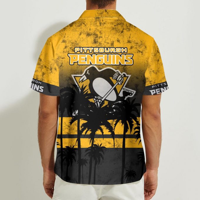 Pittsburgh Penguins 3D Button Hawaii Shirt Gift for Men Dad Father