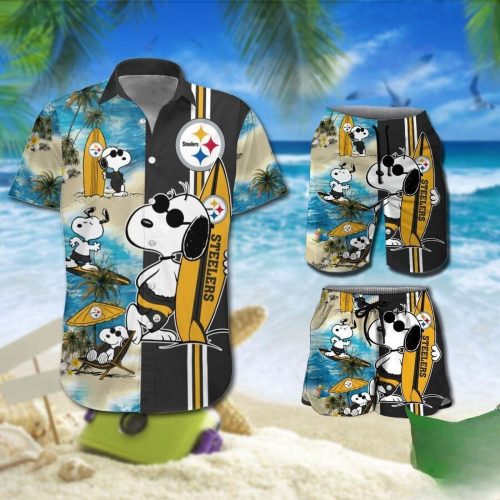 Pittsburgh Steelers Surf Vibes Snoopy Hawaiian Shirt