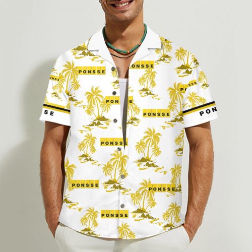 Ponsse 3D Button 3D Button Hawaiian Shirt Gift for Men Dad Father Gift for Men Dad Father