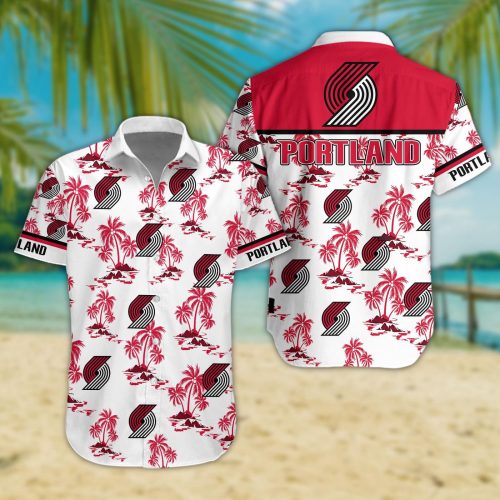 Portland Trail Blazers 3D Button Hawaii Shirt Gift for Men Dad Father