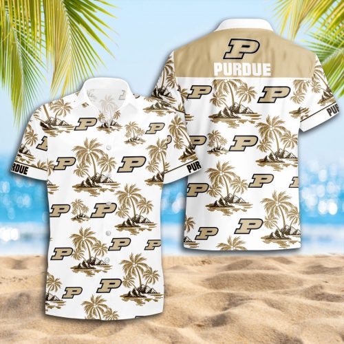 Purdue Boilermakers 3D Button Hawaii Shirt Gift for Men Dad Father