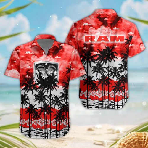 Ram truck 3D Button Hawaii Shirt Gift for Men Dad Father