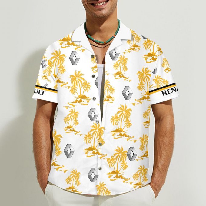 Renault 3D Button 3D Button Hawaiian Shirt Gift for Men Dad Father Gift for Men Dad Father