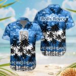 Rolls Royce 3D Button Hawaii Shirt Gift for Men Dad Father