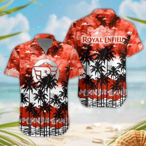 Royal Enfield 3D Button Hawaii Shirt Gift for Men Dad Father