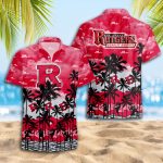 Rutgers Scarlet Knights 3D Button 3D Button Hawaiian Shirt Gift for Men Dad Father Gift for Men Dad Father Trending Summer