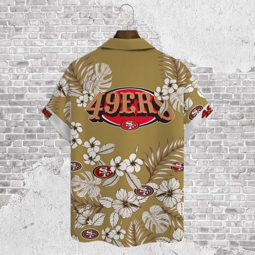 San Francisco 49ers 2023 AOP 3D Button 3D Button Hawaiian Shirt Gift for Men Dad Father Gift for Men Dad Father V38