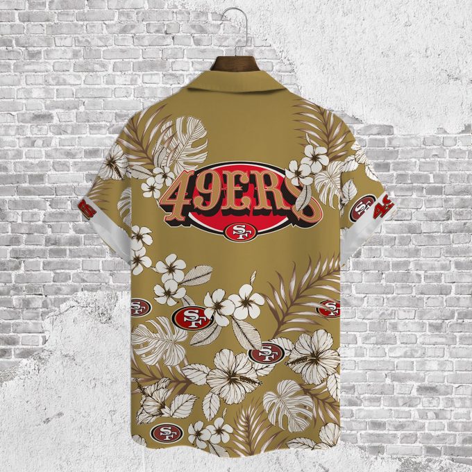 San Francisco 49ers 2023 AOP 3D Button 3D Button Hawaiian Shirt Gift for Men Dad Father Gift for Men Dad Father V38