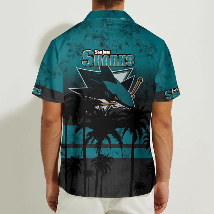 San Jose Sharks 3D Button Hawaii Shirt Gift for Men Dad Father