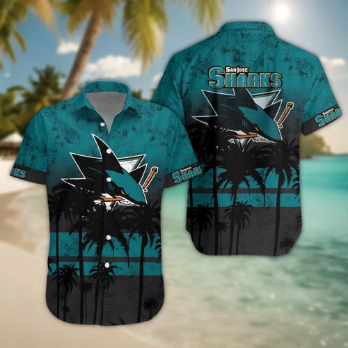 San Jose Sharks 3D Button Hawaii Shirt Gift for Men Dad Father