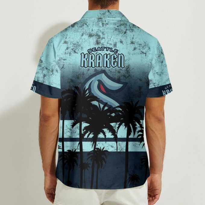 Seattle Kraken 3D Button Hawaii Shirt Gift for Men Dad Father