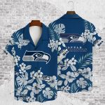 Seattle Seahawks 2023 AOP 3D Button 3D Button Hawaiian Shirt Gift for Men Dad Father Gift for Men Dad Father V39