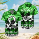 Skoda 3D Button Hawaii Shirt Gift for Men Dad Father