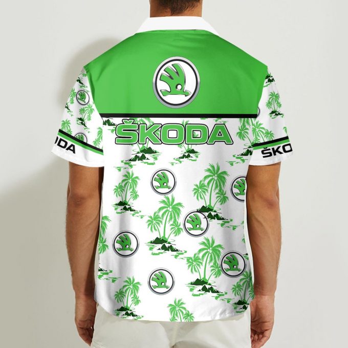 Skoda 3D Button 3D Button Hawaiian Shirt Gift for Men Dad Father Gift for Men Dad Father