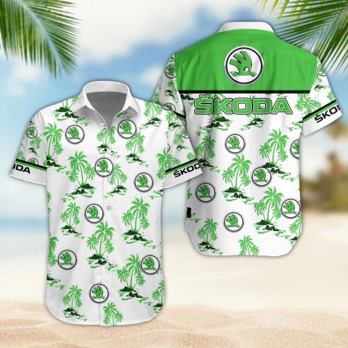 Skoda 3D Button 3D Button Hawaiian Shirt Gift for Men Dad Father Gift for Men Dad Father