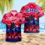 SMU Mustangs 3D Button 3D Button Hawaiian Shirt Gift for Men Dad Father Gift for Men Dad Father Trending Summer