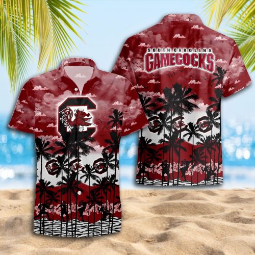 South Carolina Gamecocks 3D Button 3D Button Hawaiian Shirt Gift for Men Dad Father Gift for Men Dad Father Trending Summer